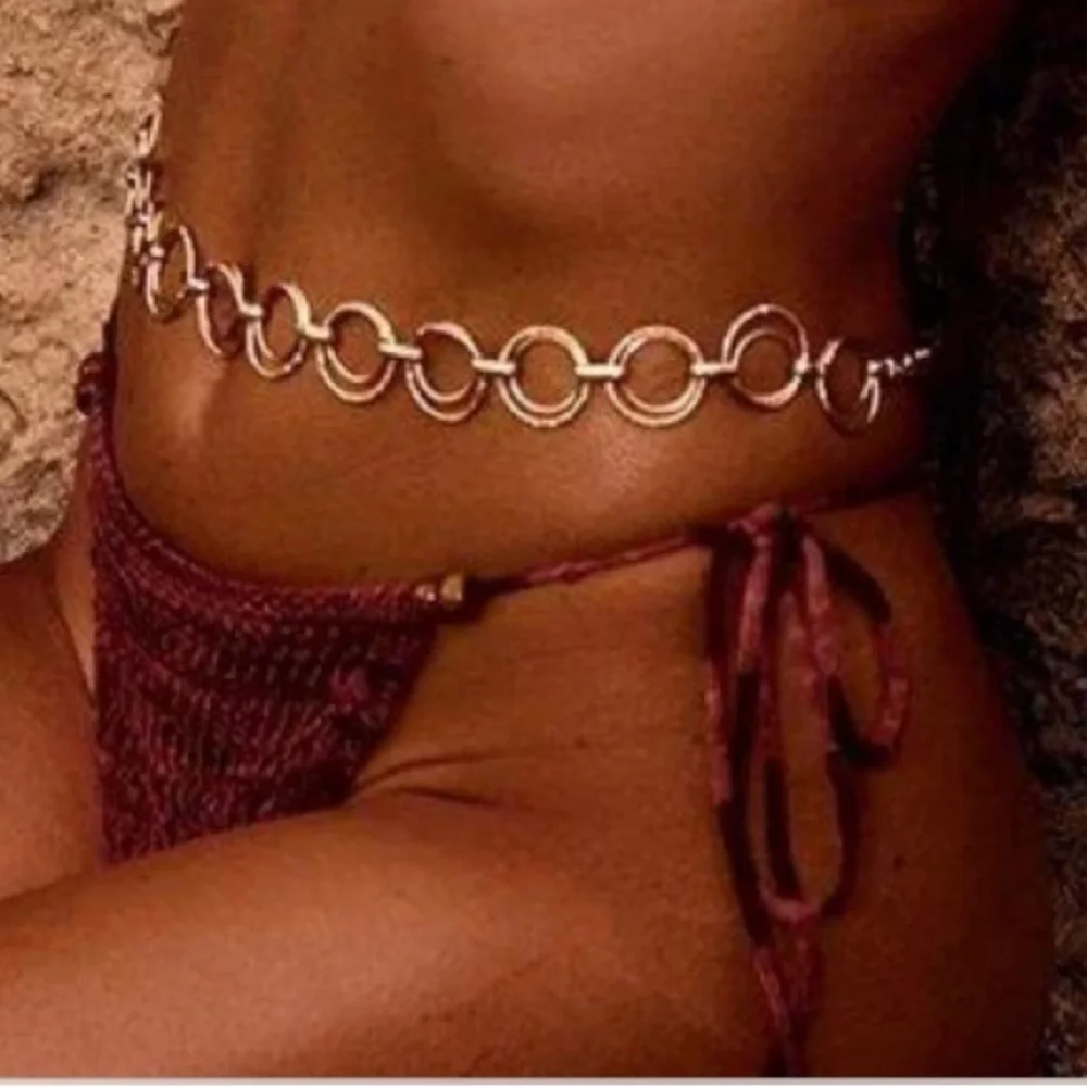 NWT PrettyLittleThing tie side detail brown crochet bikini bottom XS extra small
